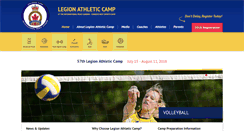 Desktop Screenshot of legionathleticcamp.com